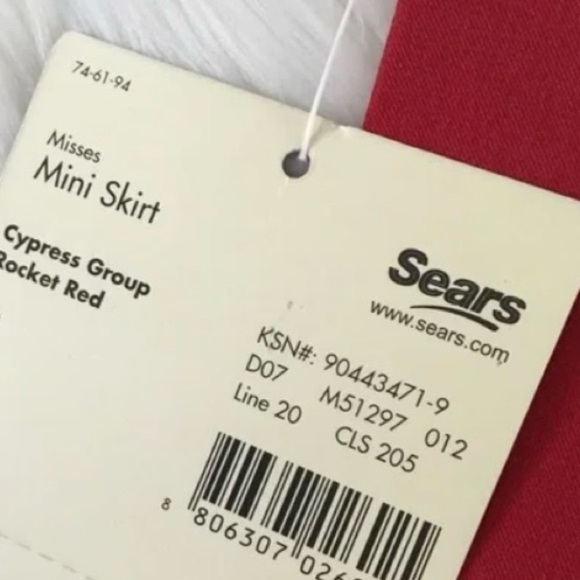 Apostrophe Stretch Cyprus Group Rocket Red Size Silky Skirt 2 NWOT - Picture 11 of 11